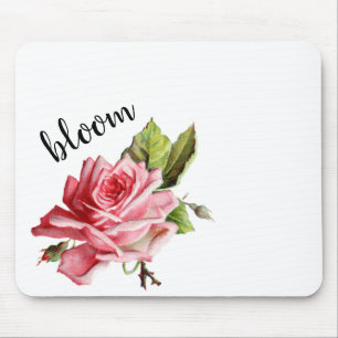 Beautiful watercolor rose mouse pad