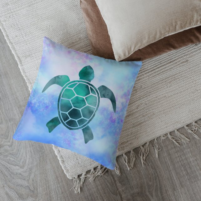 Beautiful Watercolor Sea Turtle Cushion (Creator Uploaded)