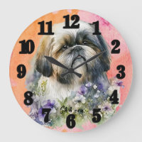 Beautiful Watercolor Shih tzu Dog