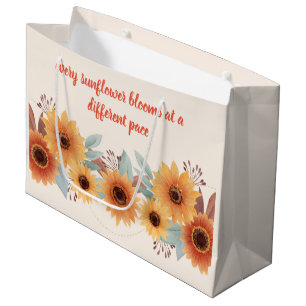 beautiful watercolor sunflower tote bag