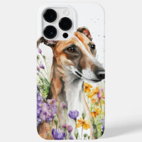 BEAUTIFUL WATERCOLOR TAN WHITE WHIPPET DOG