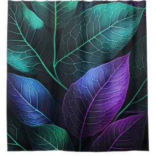 Beautiful Watercolor Tropical Foliage Shower Curtain