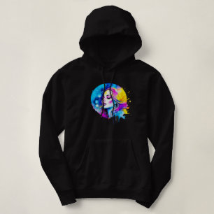 Beautiful Watercolor Woman Abstract Hoodie