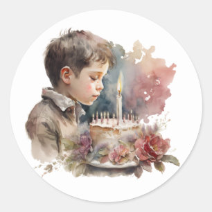 Beautiful watercolour Birthday Stickers