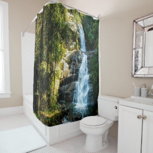 Beautiful Waterfall Image, Country Shower Curtain