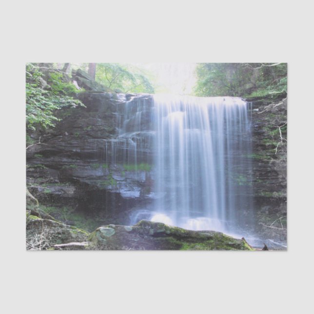Beautiful Waterfall in Nature Tissue Paper (Front)