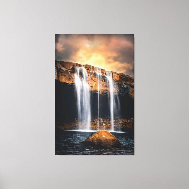 Beautiful Waterfall Landscape Canvas Print (Front)