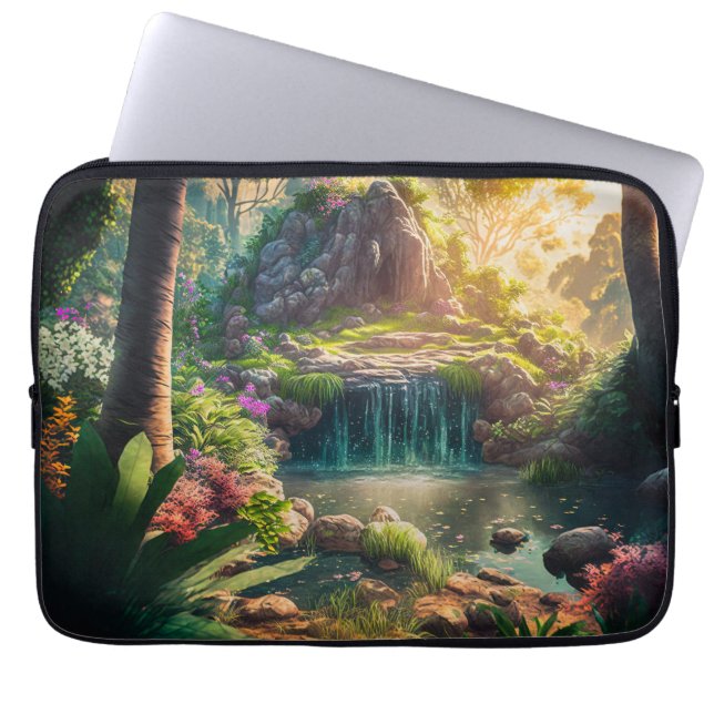 Beautiful Waterfall  Laptop Sleeve (Front)