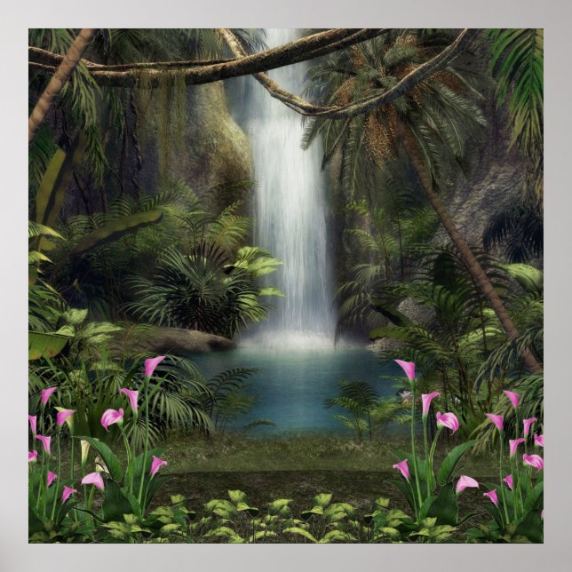 Beautiful Waterfall poster (Front)