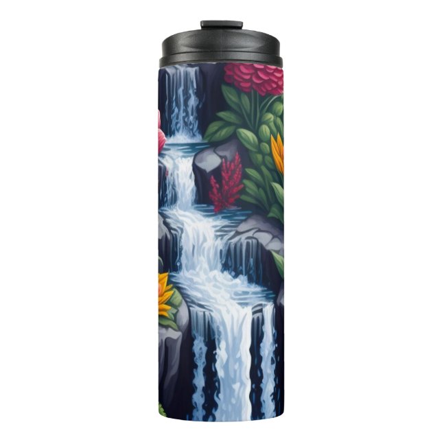 Beautiful waterfall thermal tumbler (Front)