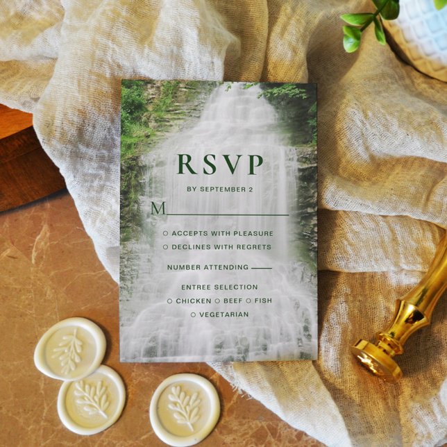 Beautiful Waterfall Wedding RSVP (Creator Uploaded)