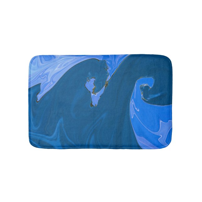 Beautiful Waves Abstract Painting Wall Art Bath Mat (Front)