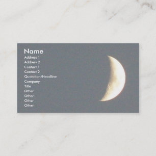 Beautiful Waxing Crescent Moon at Dusk Custom Business Card
