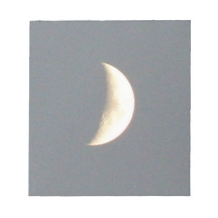 Beautiful Waxing Crescent Moon at Dusk Notepad