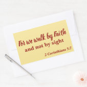 Beautiful We Faith not by Sight Rectangular Sticker (Envelope)