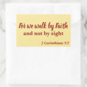 Beautiful We Faith not by Sight Rectangular Sticker (Bag)