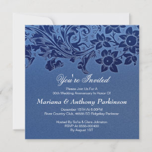 beautiful wedding anniversary invitation