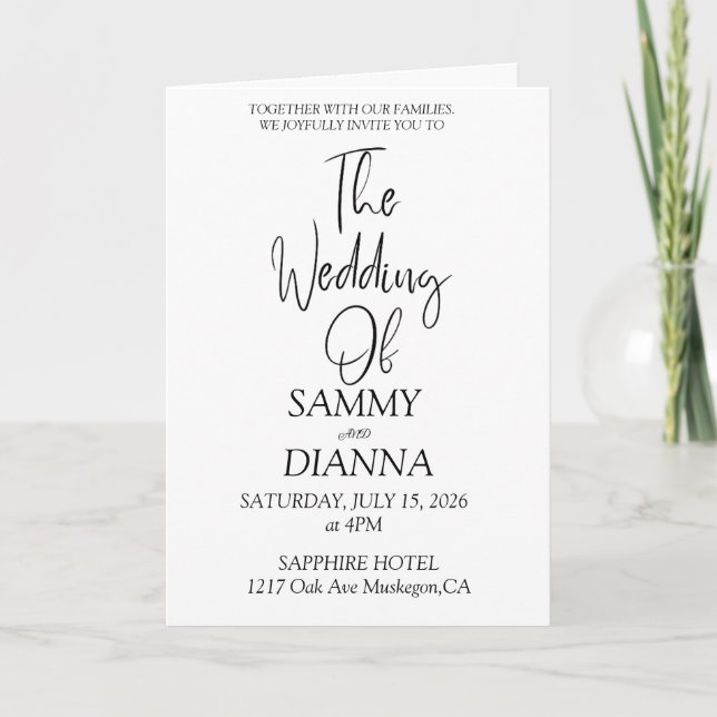 Beautiful Wedding Card (Front)