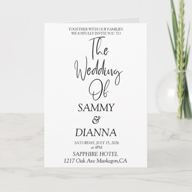 Beautiful Wedding Card (Front)