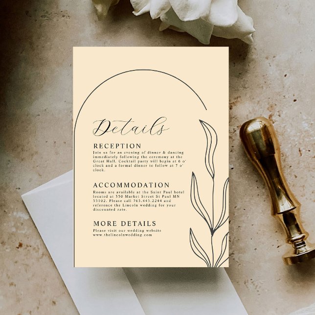 Beautiful Wedding Details Enclosure Card (Creator Uploaded)