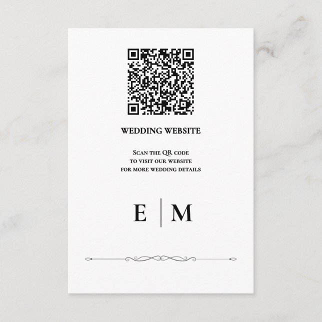 Beautiful Wedding Enclosure Card (Front)