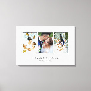 Beautiful Wedding Photo Collage Canvas Print