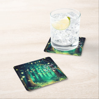 Beautiful Wedding  Square Paper Coaster