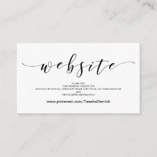 Beautiful Wedding Website Details Enclosure Card