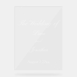 Beautiful weddingAcrylic Sign