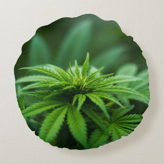 Beautiful Weed Round Cushion (Back)