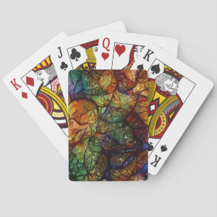 Beautiful Whimsical Art Autumn Leaves Playing Cards