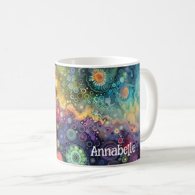 Beautiful Whimsical Colourful Back to School  Coffee Mug (Front Right)
