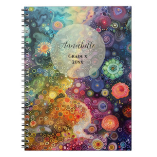 Beautiful Whimsical Colourful Back to School  Notebook