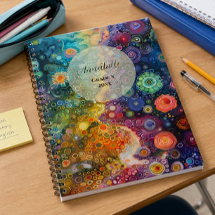 Beautiful Whimsical Colourful Back to School Notebook
