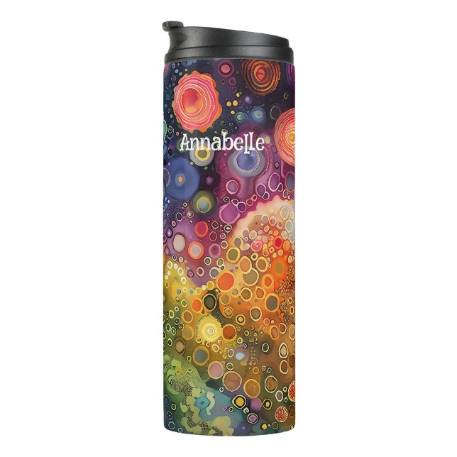 Beautiful Whimsical Colourful Back to School  Thermal Tumbler (Rotated Right)