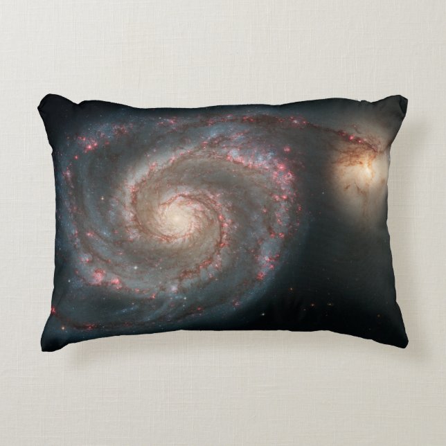 Beautiful  Whirlpool Galaxy Decorative Cushion (Front)
