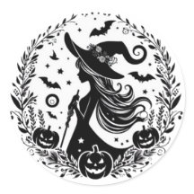 Beautiful whitch stickers 