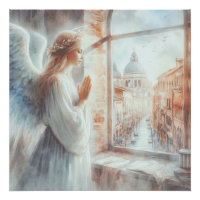 Beautiful White Aura Angelic Figure Praying