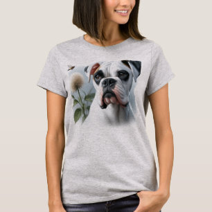 Beautiful White Boxer Dog featured in Nature T-Shirt
