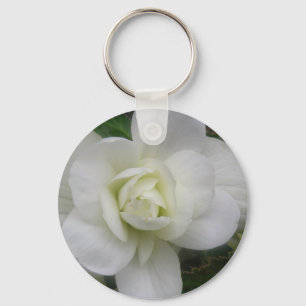 Beautiful White Carnation Keychain