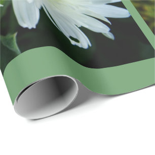 beautiful white daisy flowers birthday, Christmas Wrapping Paper