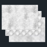 Beautiful White Designs Wedding Events Wrapping Paper Sheet<br><div class="desc">This design was created though digital art. It may be personalised by choosing the customise option. Contact me at colorflowcreations@gmail.com if you with to have this design on another product. Purchase my original abstract acrylic painting for sale at www.etsy.com/shop/colorflowart. See more of my creations or follow me at www.facebook.com/colorflowcreations, www.instagram.com/colorflowcreations,...</div>