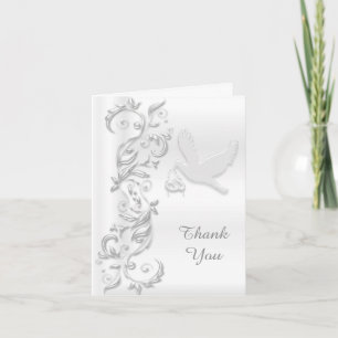 Beautiful White Dove Thank You Card