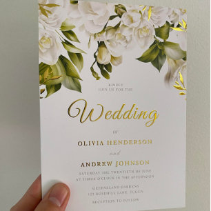 Beautiful White Floral Wedding Golden