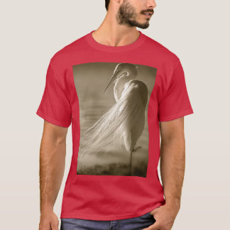 Beautiful White Heron from Fonebook T-Shirt