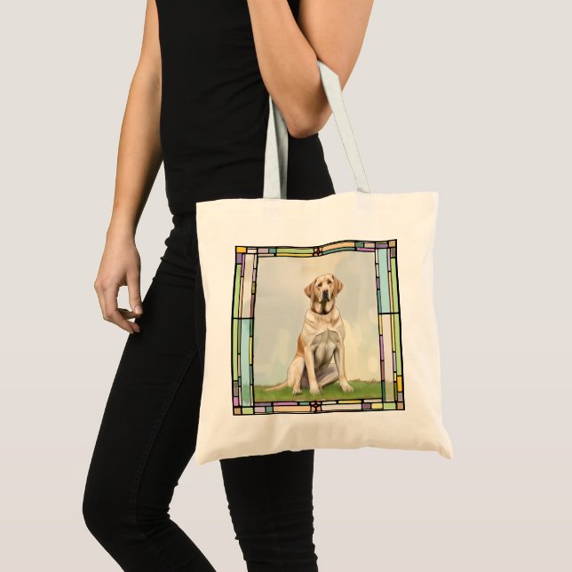 Beautiful White Labrador Dog Tote Bag (Front (Product))