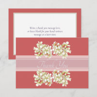 Beautiful White Orchid Clusters Modern Thank You