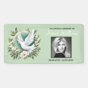 Beautiful White Peace Dove Banner