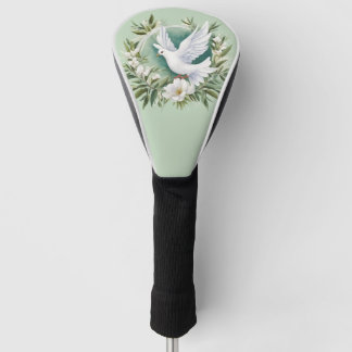 Beautiful White Peace Dove Golf Head Cover