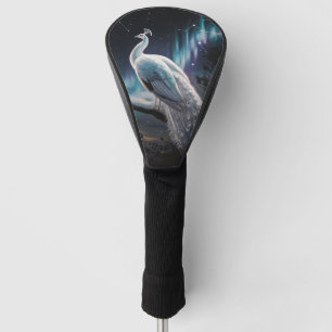 Beautiful White Peacock Aurora Borealis Scenic Golf Head Cover